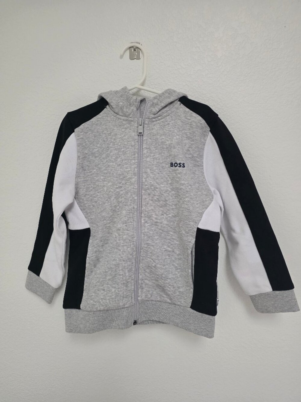 BOSS Colorblock Fleece Zip Hooded Sweater Kids 4T